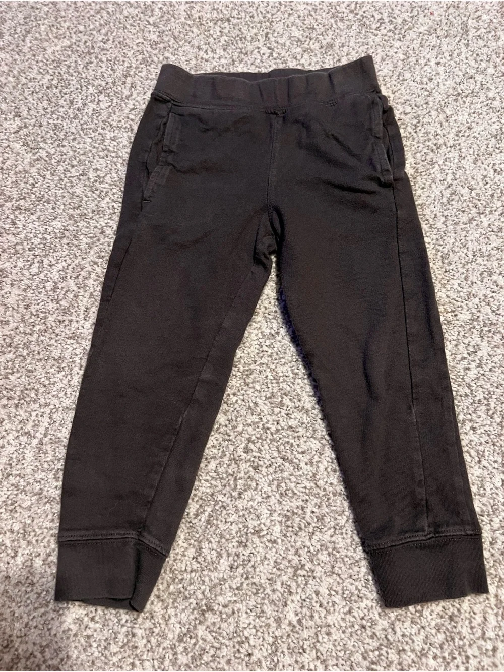 Carter's Black Kids Jogger Pants with Cuffed Ankles